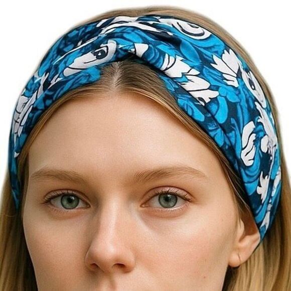 Diane Von Furstenberg Blue Bird Of Paradise Keisha Hairband - Boho Chic - Picture 1 of 2
